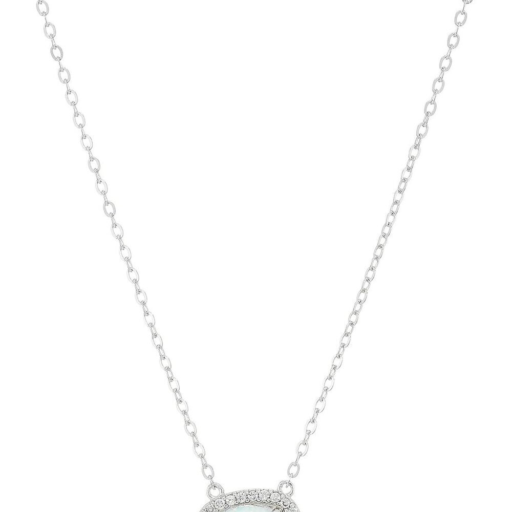 Sterling Silver Baguette Pendant Necklace, 18", previously Amazon Collection